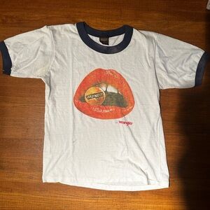 VINTAGE 70's Wrangler Tee with Lip Graphic